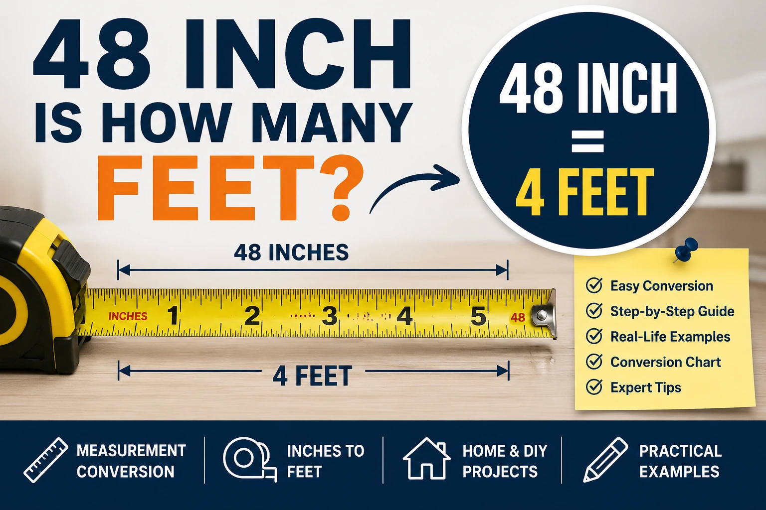 48 inch is how many feet