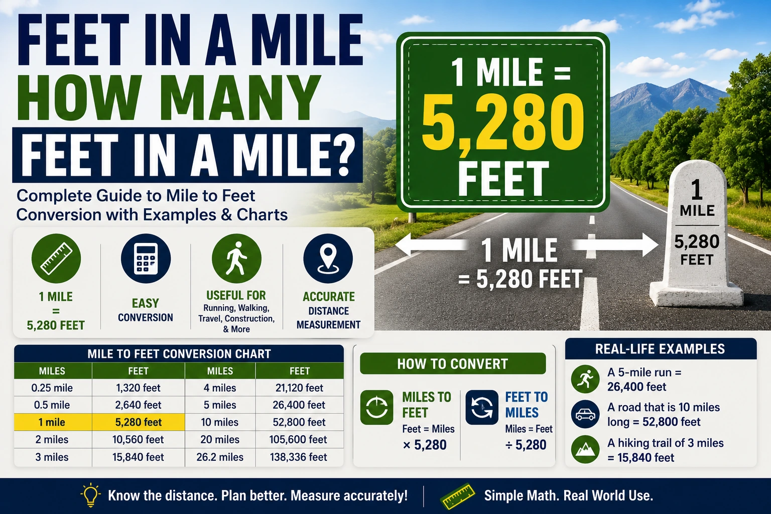 feet in a mile how many feet in a mile