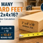 how many board feet in a 2x4x16