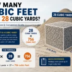 how many cubic feet are in 28 cubic yards