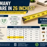 how many feet are in 26 inches