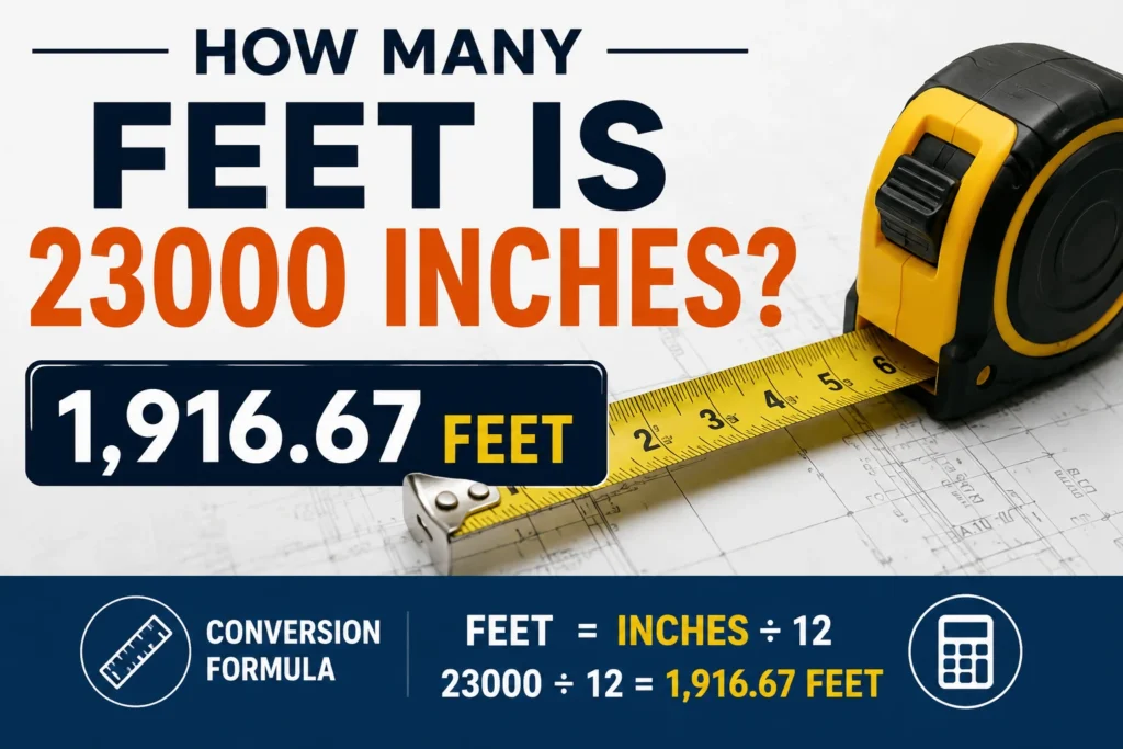 how many feet is 23000 inches
