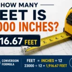how many feet is 23000 inches