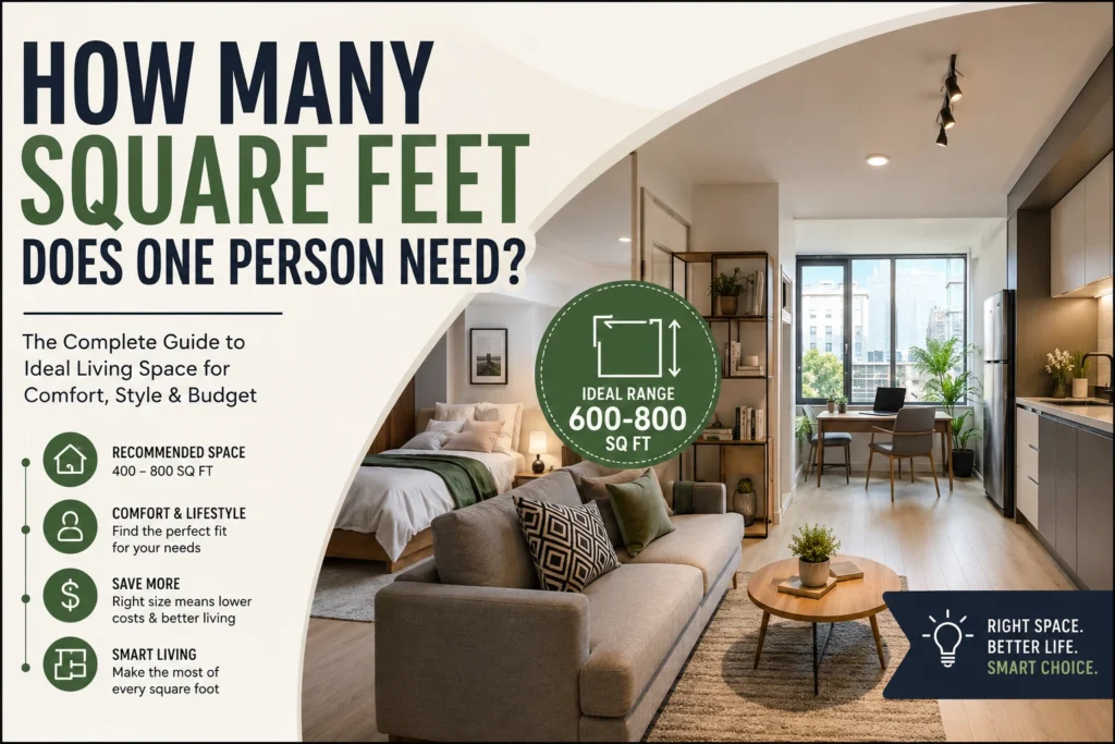 how many square feet does one person need