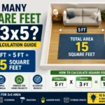 how many square feet is 3x5