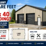 how many square feet is a 40 x 40 building
