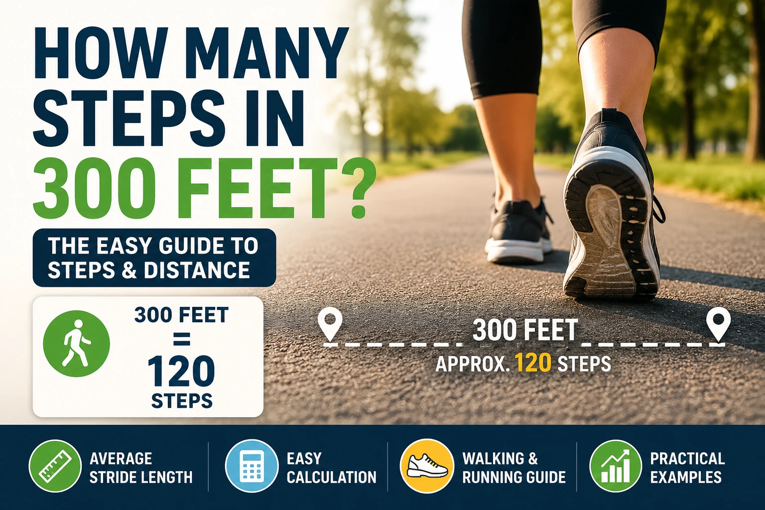 how many steps in 300 feet